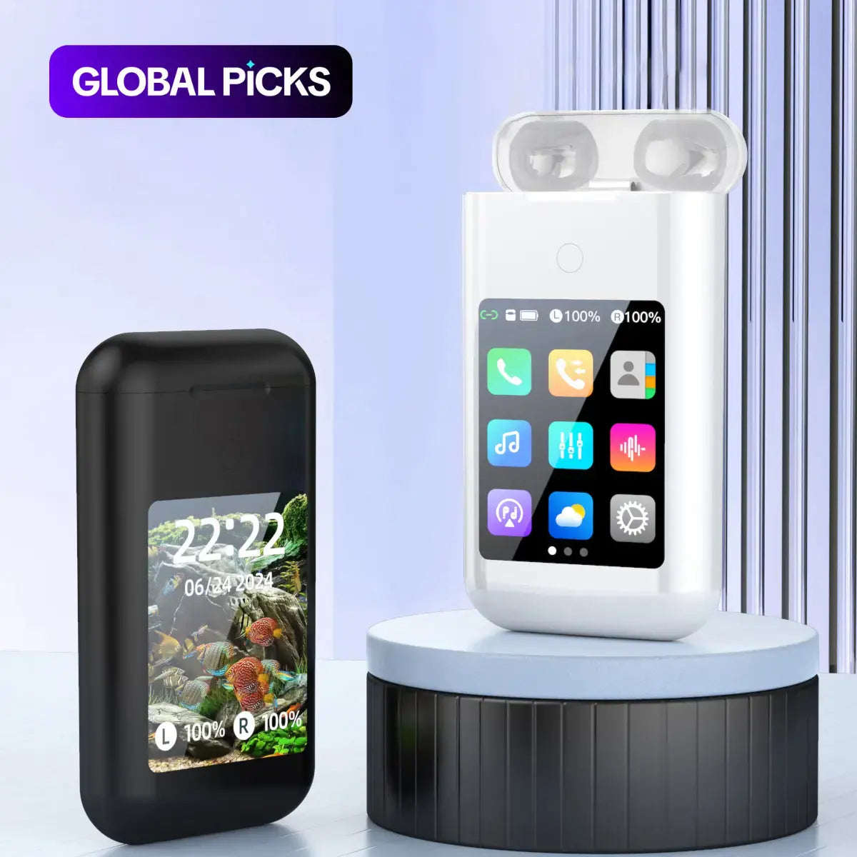 SmartPods Touch™ – Écouteurs Bluetooth avec Écran Tactile Intelligent