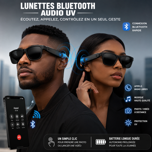 Lunettes Intelligentes Bluetooth Audio UV