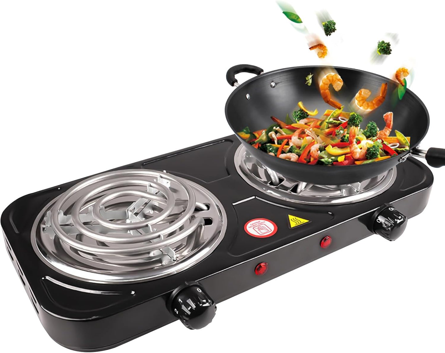 Cuisinier Électrique Double Plaque Portable – Cuisine Rapide Sans Gaz ⚡