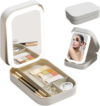 Coffret Cosmétique avec Miroir LED 3 Lumières