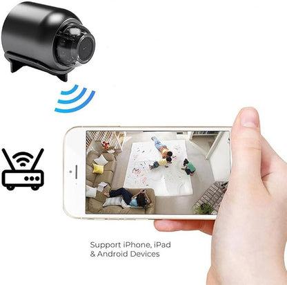 Mini Caméra WiFi 4K Ultra Discrète – Surveillance à Distance 24h/24
