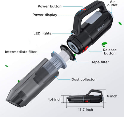 Aspirateur Portable Sans Fil Ultra-Puissant (🚚 Livraison Gratuite )