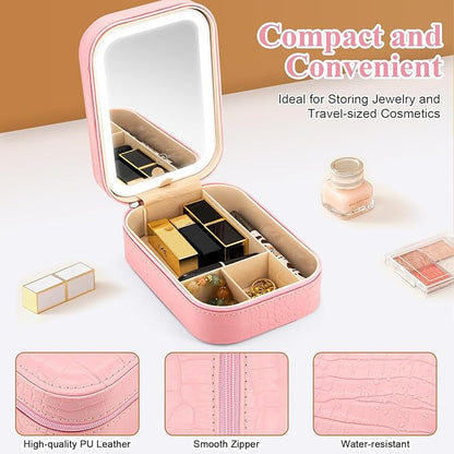 Coffret Cosmétique avec Miroir LED 3 Lumières
