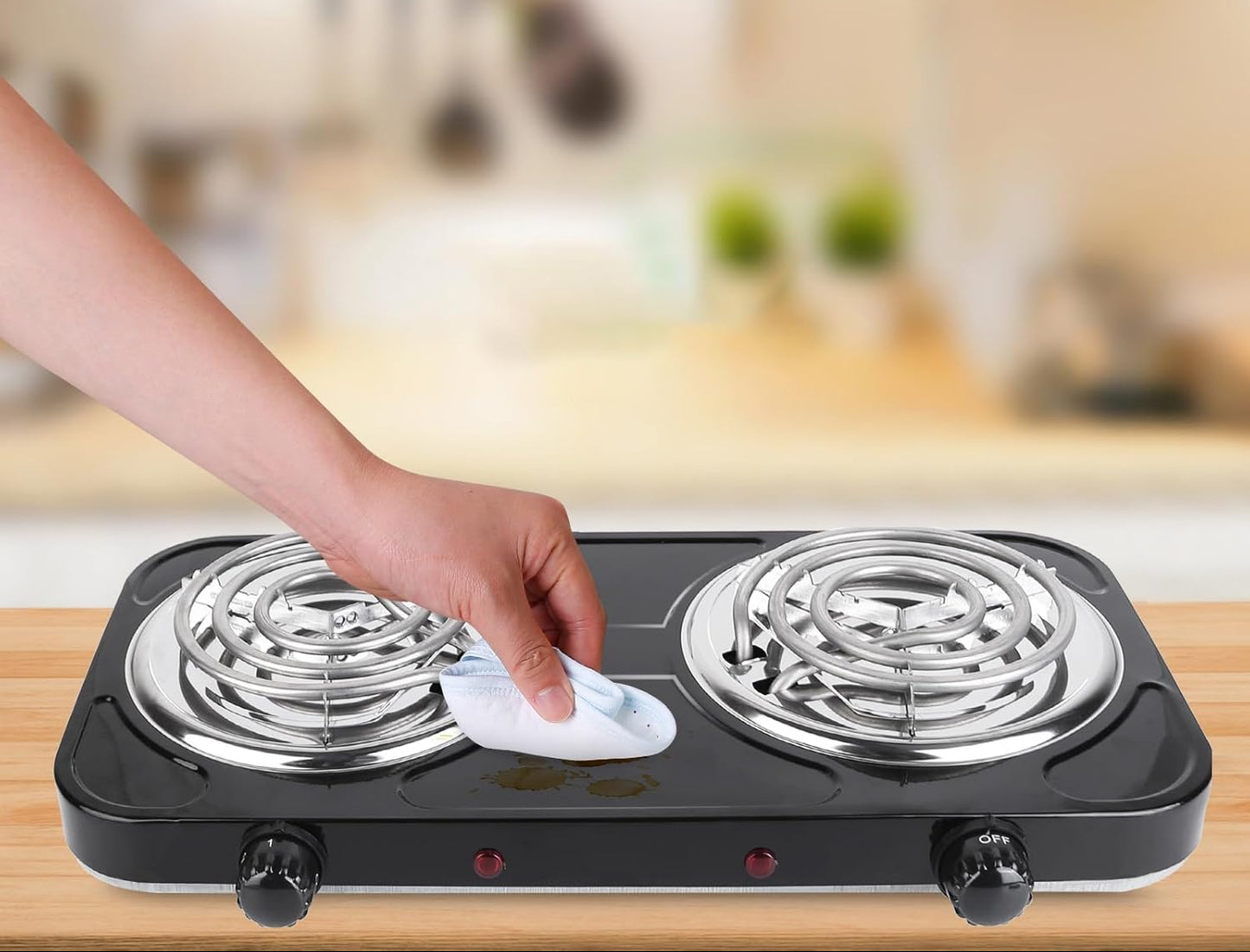 Cuisinier Électrique Double Plaque Portable – Cuisine Rapide Sans Gaz ⚡