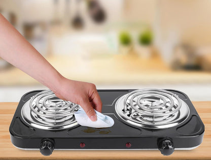 Cuisinier Électrique Double Plaque Portable – Cuisine Rapide Sans Gaz ⚡
