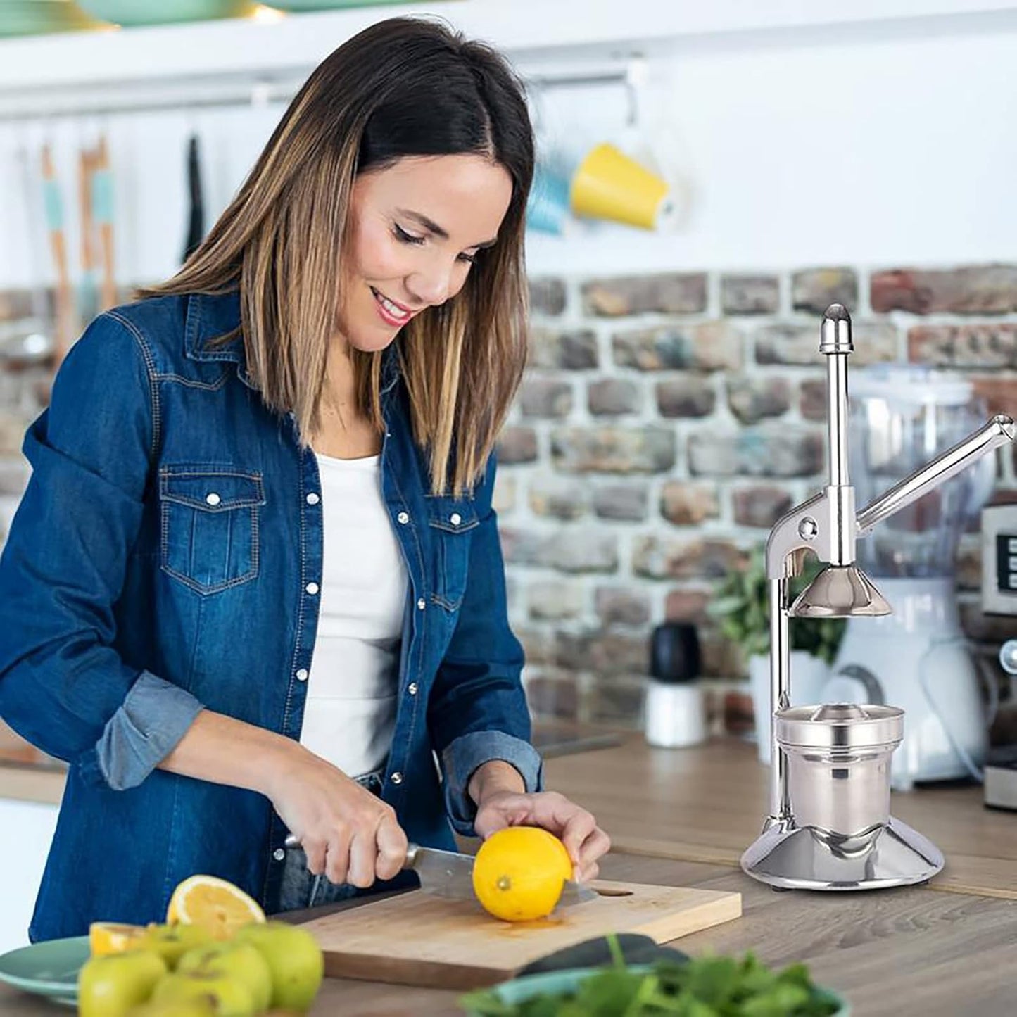 Presse-Agrumes Manuel en Aluminium – Jus Naturel en Une Seule Pression