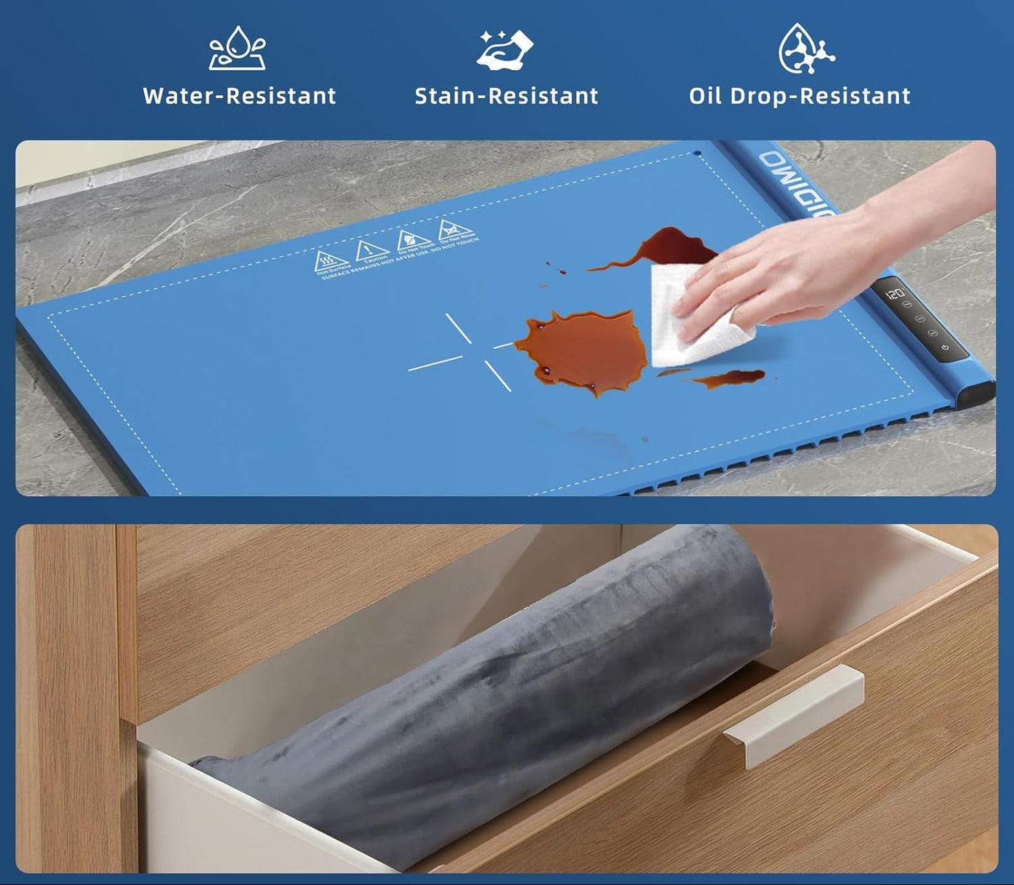 🔥 TAPIS CHAUFFANT ÉLECTRIQUE – GARDE TES PLATS CHAUDS PLUS LONGTEMPS