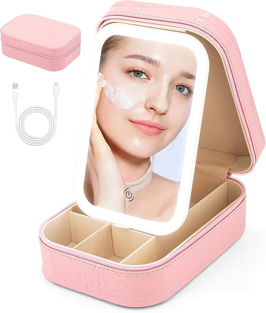 Coffret Cosmétique avec Miroir LED 3 Lumières