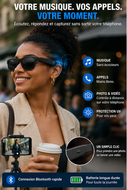 Lunettes Intelligentes Bluetooth Audio UV